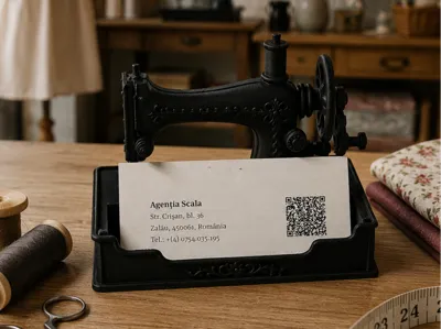 Sewing Machine Business Card Holder