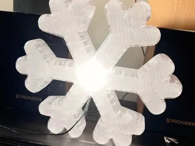 Snowflake LED Lamp / Wall Decor (3D Printable)