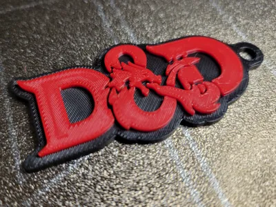 Dungeons and Dragons Logo Keychain