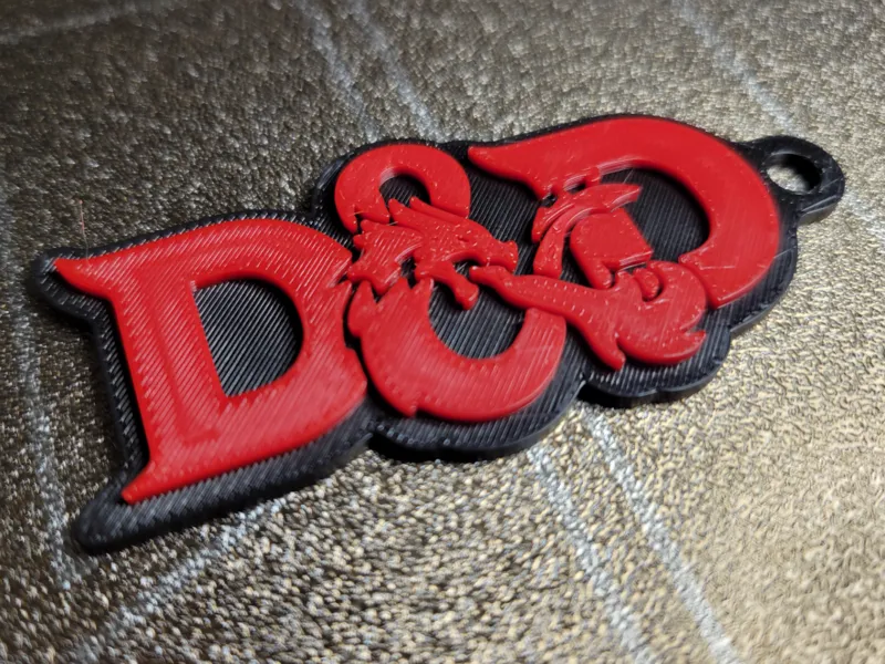 Dungeons and Dragons Logo Keychain