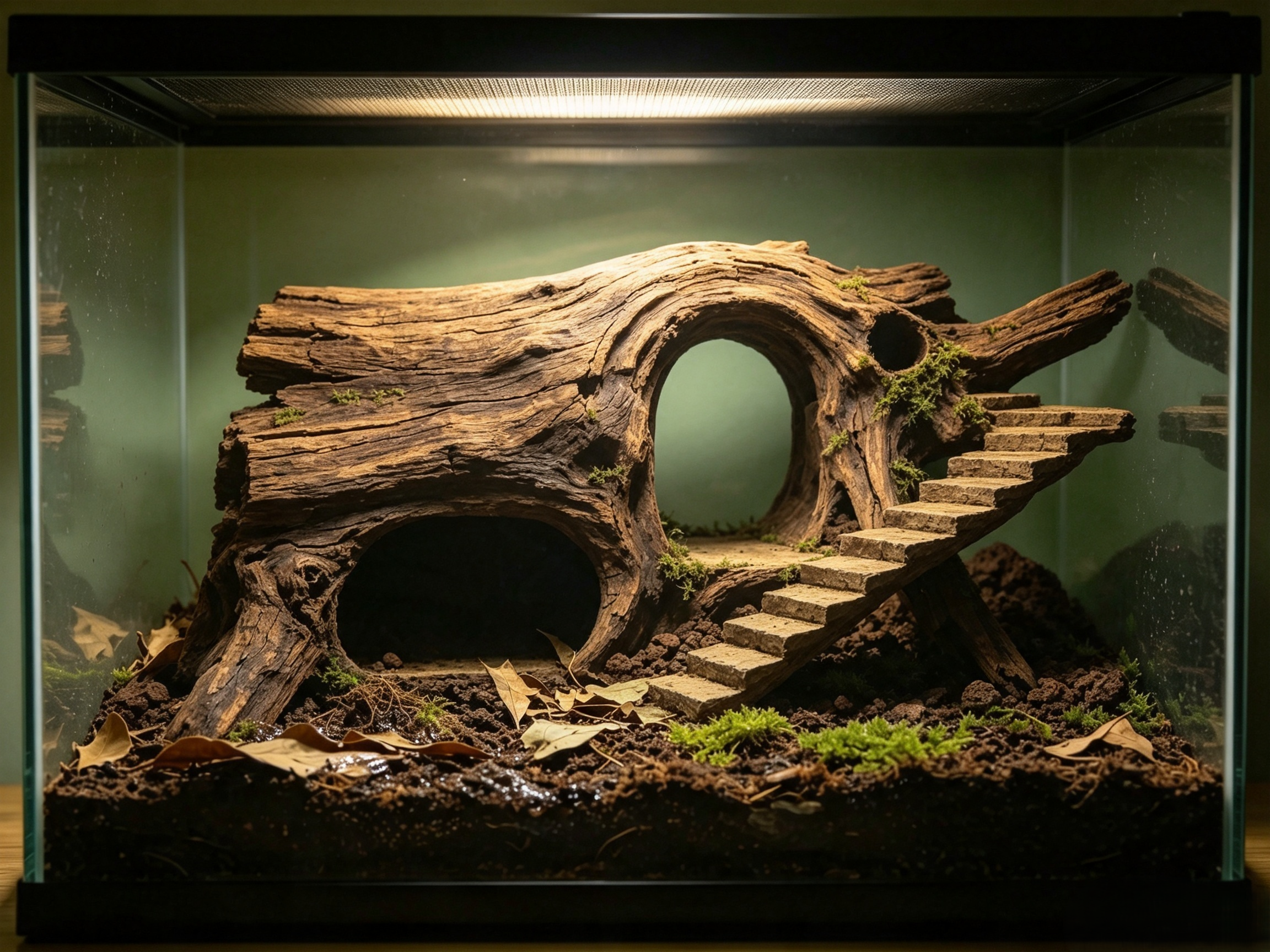 鱼缸造景 微景观造景 枯木树洞 幼鱼/爬宠躲避屋(放水里避免漂浮要100%填充) - 1