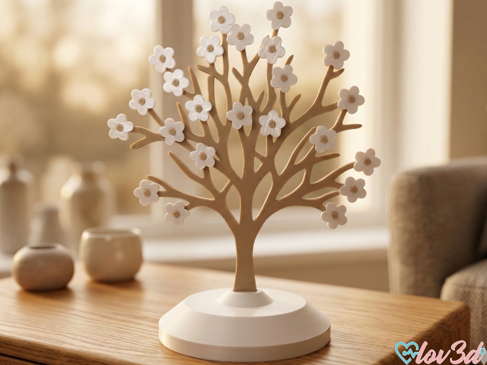 inimalist Blossom Tree - Modern Desktop Decor