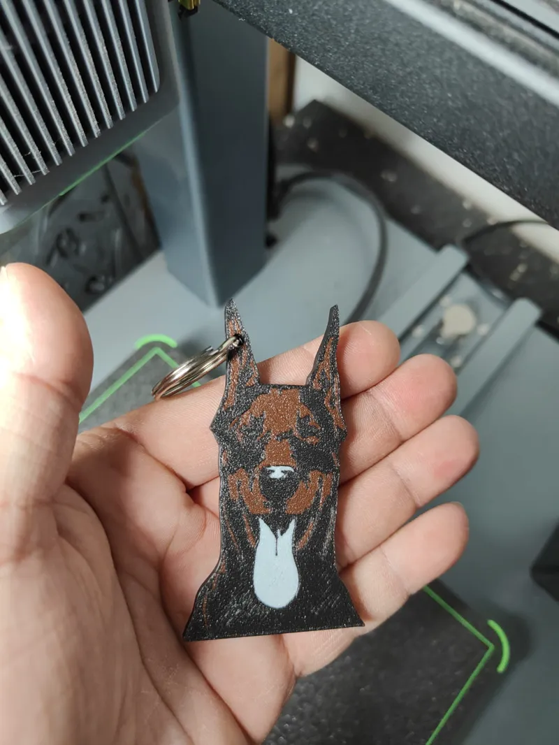 Doberman Keychain