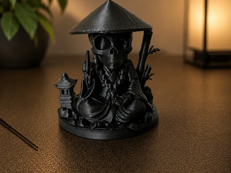Silent Skull Monk – Meditative 3D Print