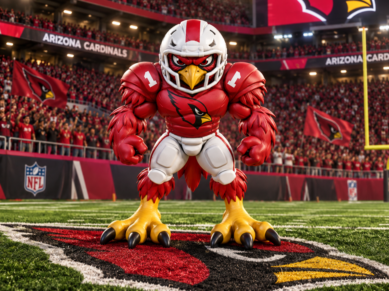 Arizona Cardinals Football MascotNo AMS NFL  Model 3D model