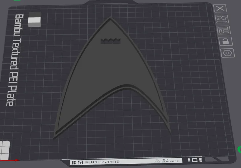 STARFLEET BADGE LIGHT BOX BACK