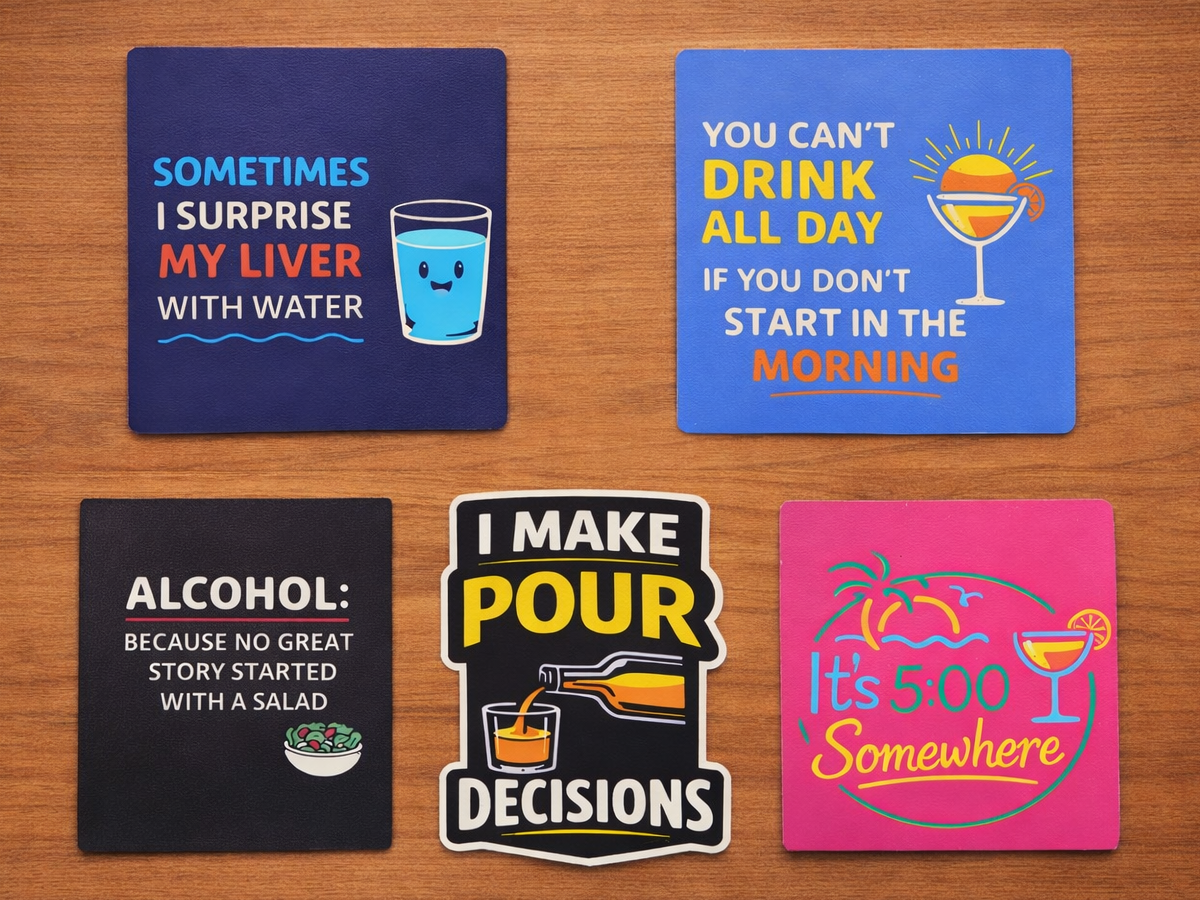 Funny bar / drinking magnets - dispenser faces