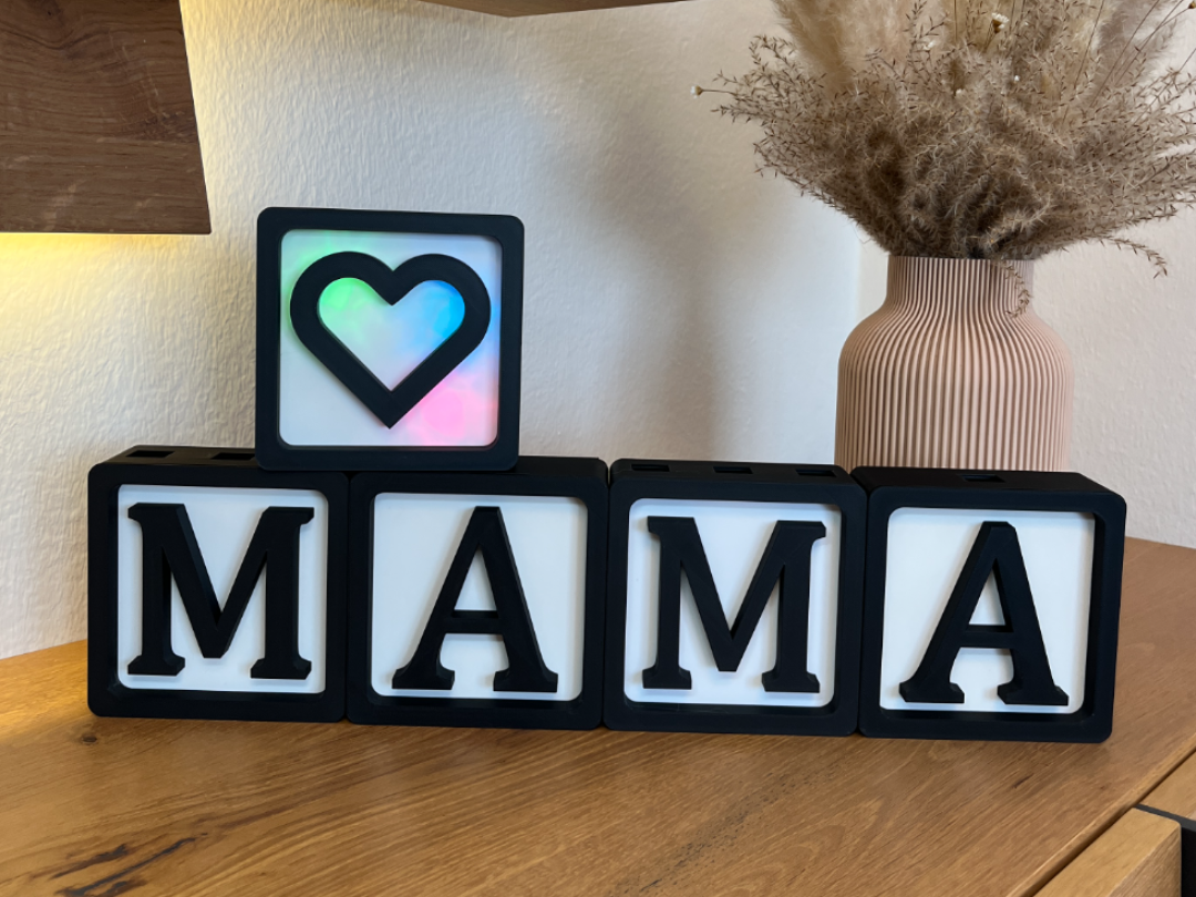 Muttertags Lightbox Set  - MAMA & Herz 