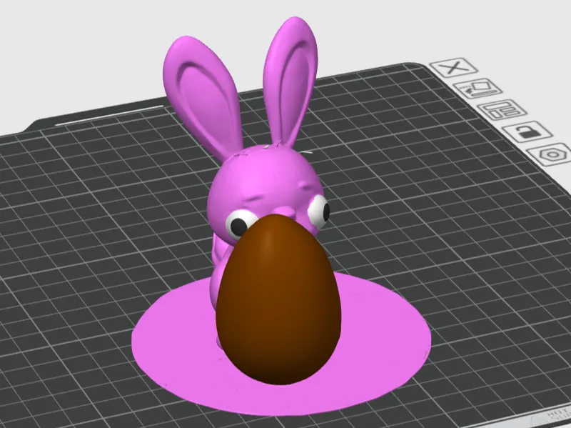 weird bunny with egg