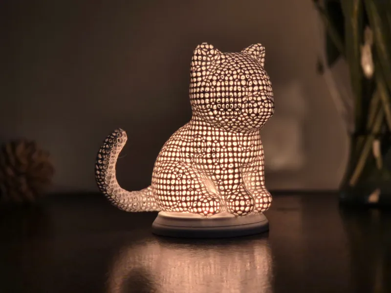 Voronoi Cat Lamp (LED)