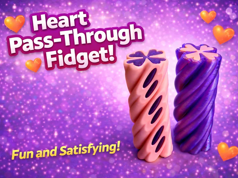 Heart Cylinder Pass-Through Fidget