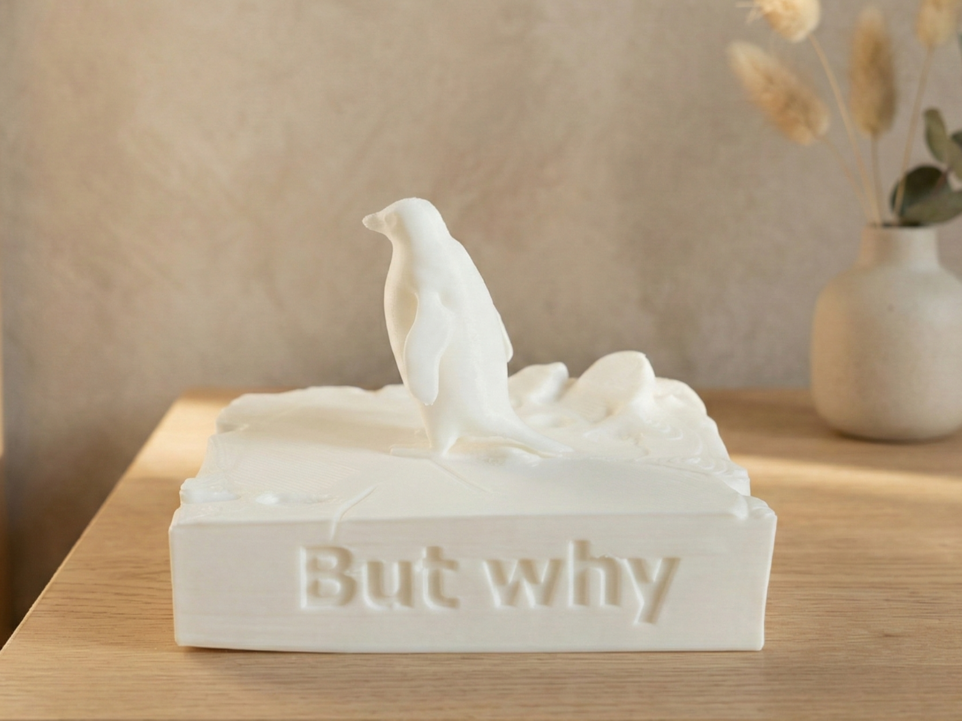 Nihilist Penguin "But Why" - Viral Meme Statue