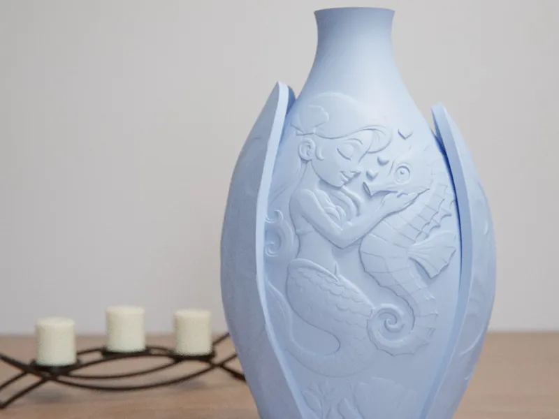 Elegant Relief Art Vase – 3D Printed Decorative
