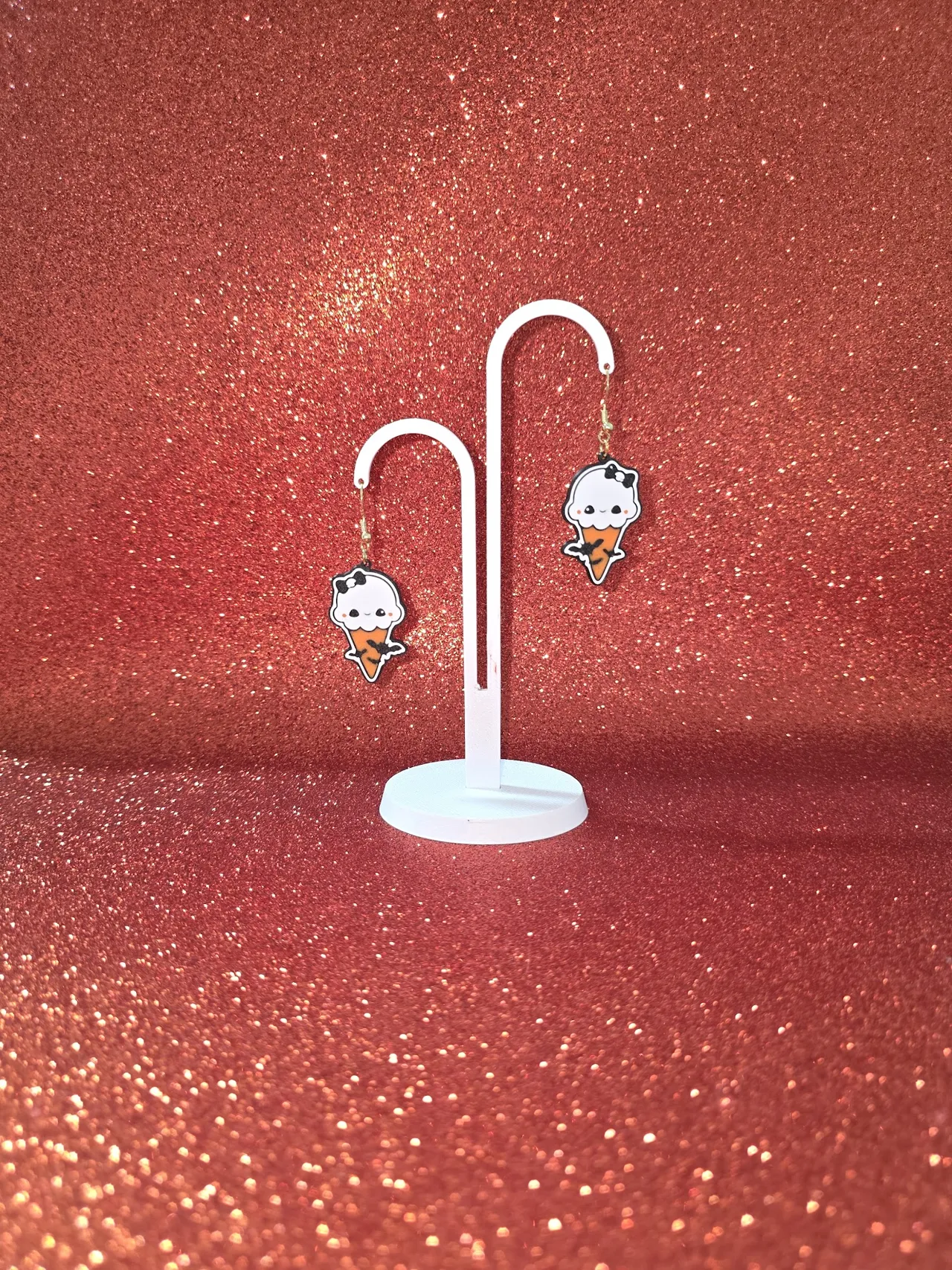 Spooky Ice Cream earrings view 3