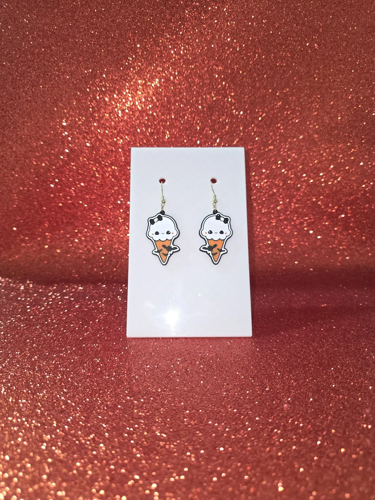 Spooky Ice Cream earrings view 2