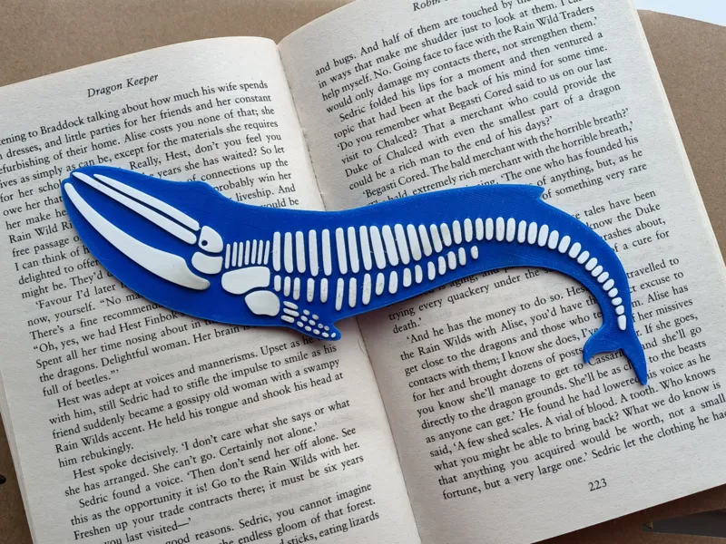 Blue Whale Skeleton Bookmark