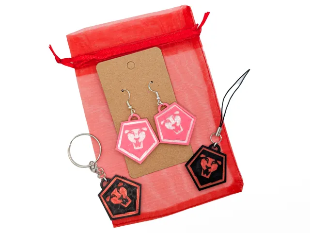 Saja Boys Inspired Earrings, Charm or Keychain
