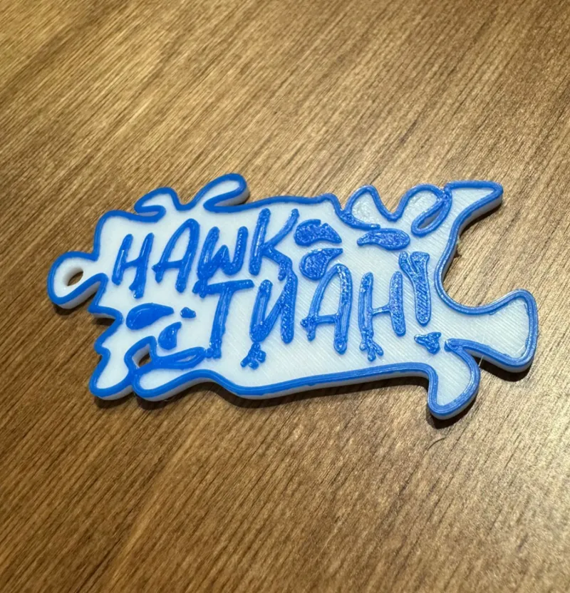 hawk tuah keychain