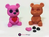 Фигурка на мече с любовно сърце