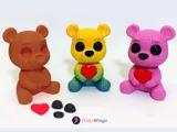 Фигурка на мече с любовно сърце