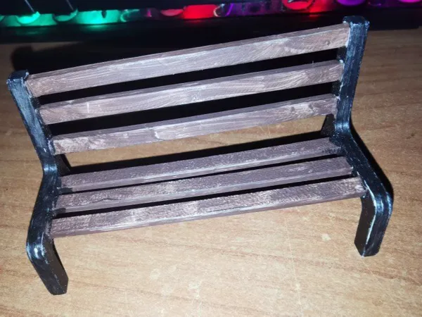 Banc miniature pour diorama