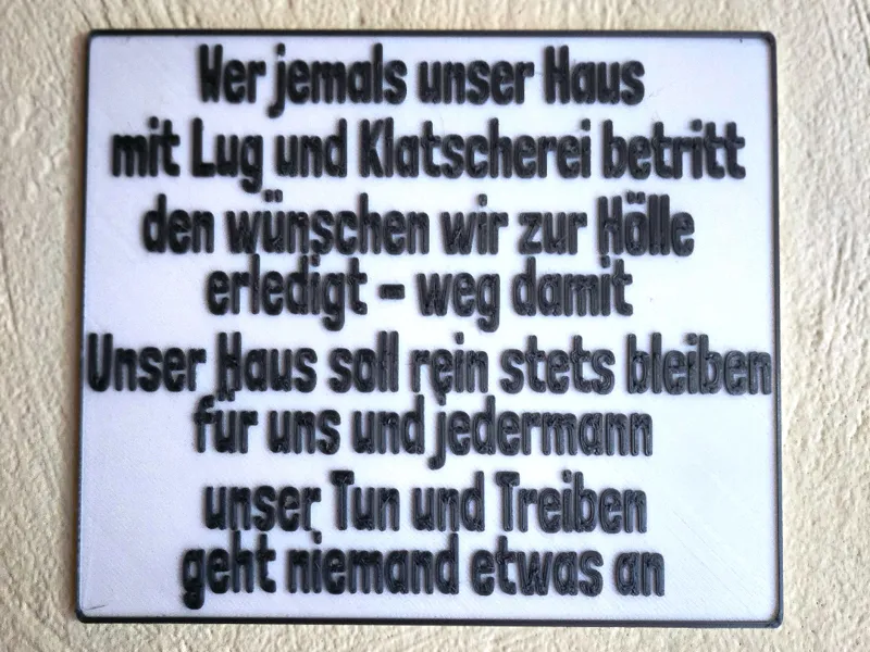 Spruch für die Haustür