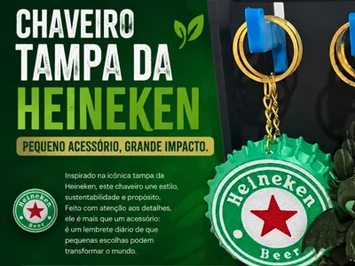 Heineken Bottle Cap Keychain