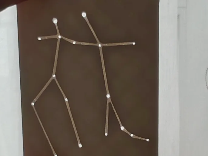 Gemini constellation keychain