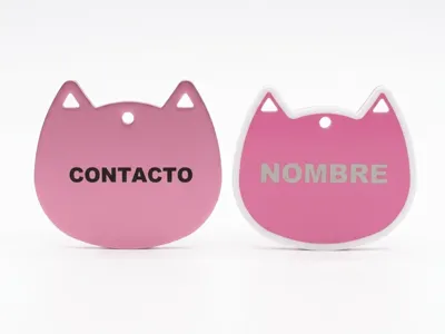 customizable cat tag .
