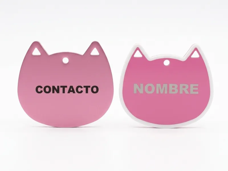 placa para gato personalizable .
