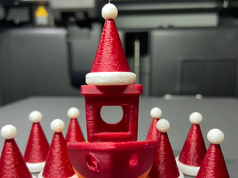 Mini Fuzzy Santa Hat