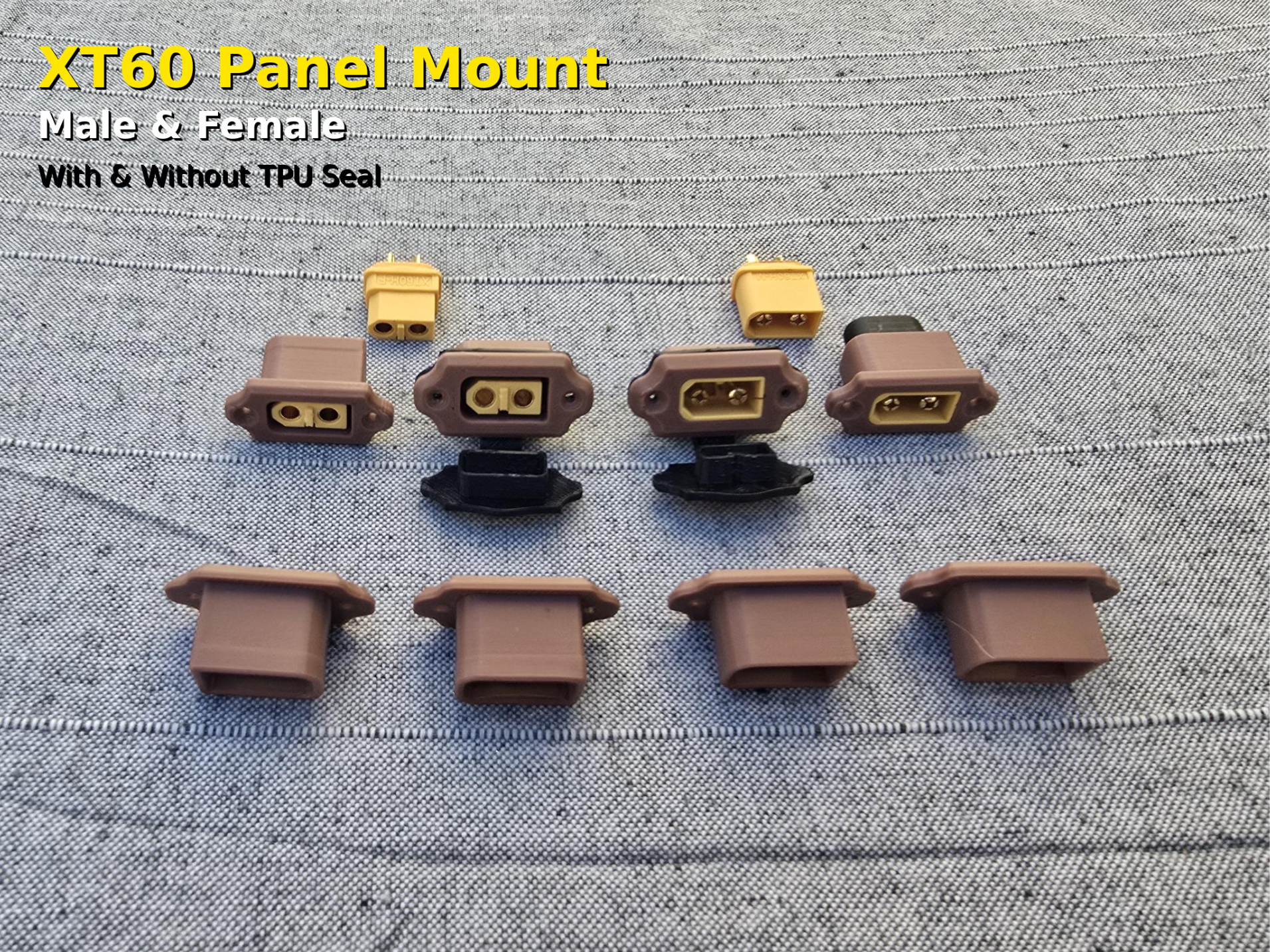 XT60H Panel Mount Case + TPU Dust Cap