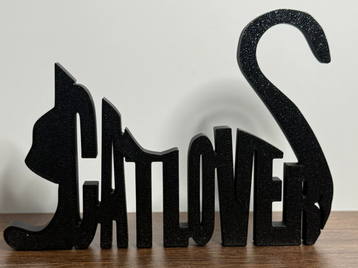 Cat Lover Word Art Desk Sign