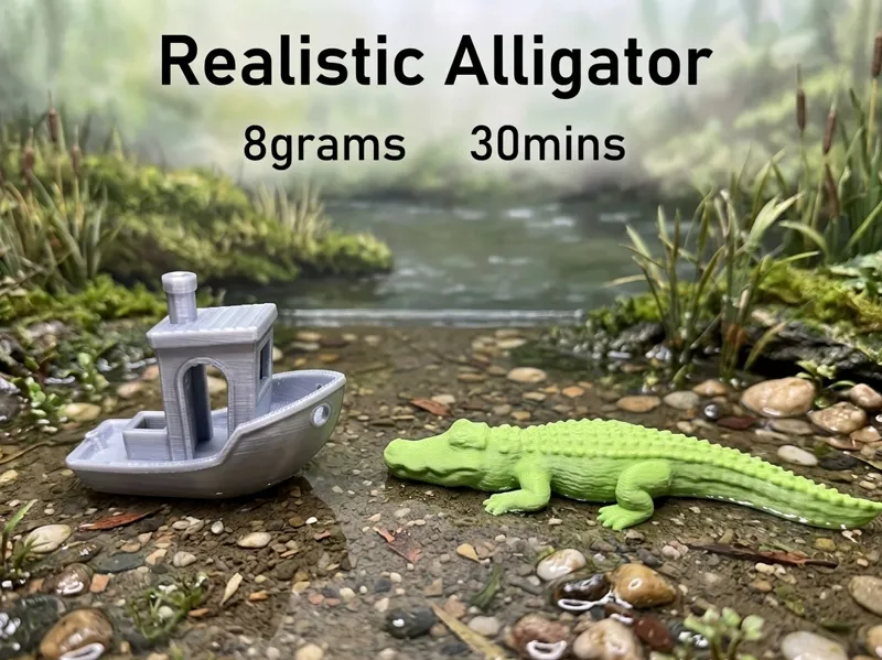 Realistic Alligator - 8 grams and 30mins