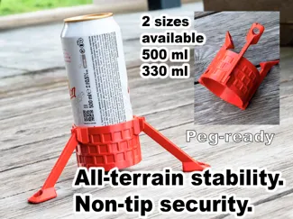All-Terrain No-Tip Can Holder - print in place