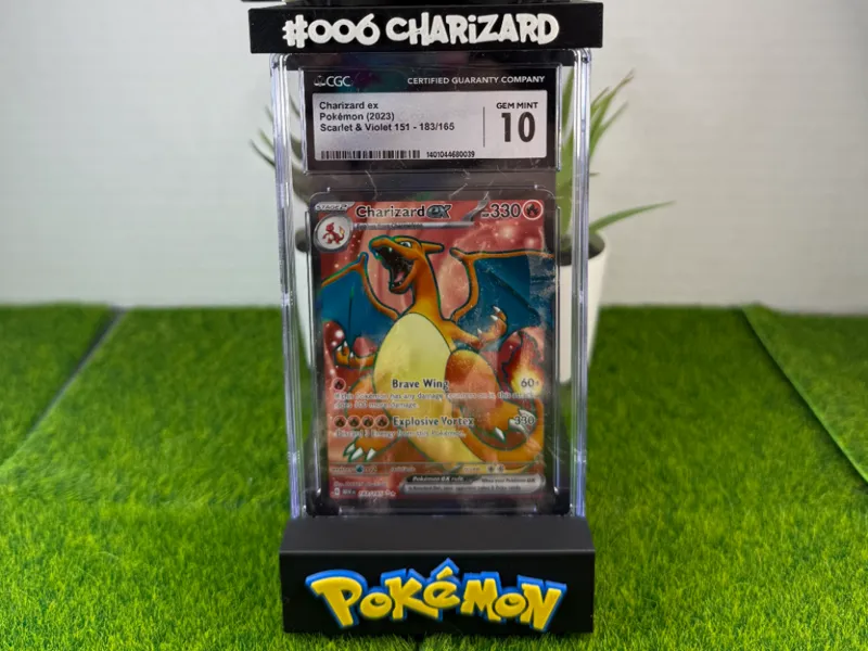 PSA/CGC Graded Card Stand + Pokeball Display 