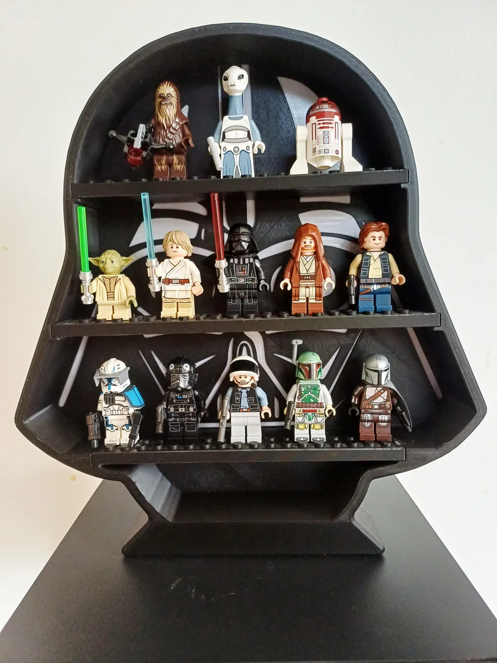 Vader Star Wars Brick minifigure Stand Display - Free 3D Print Model ...