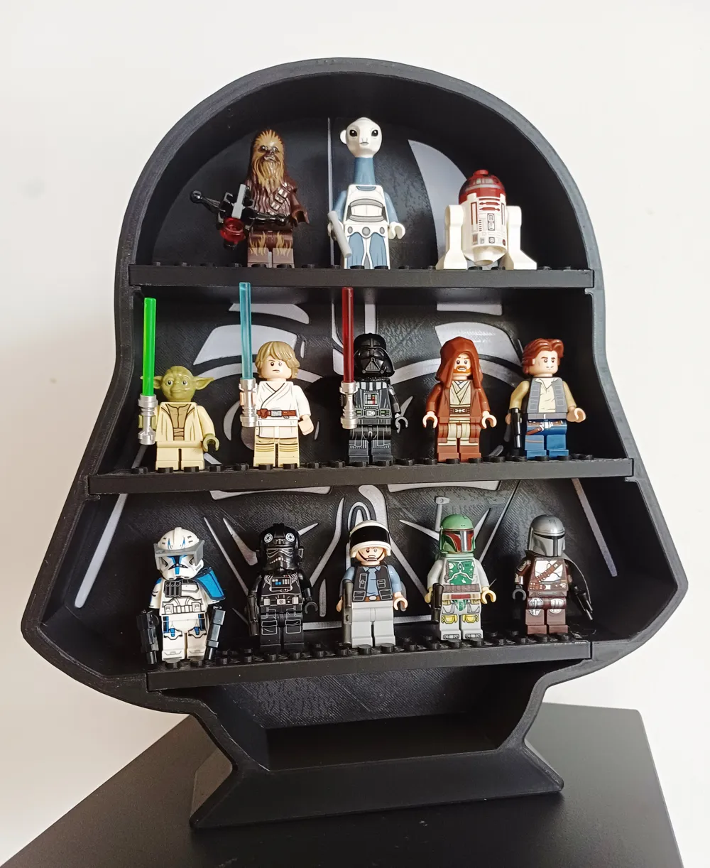 Vader Star Wars Brick minifigure Stand Display - Free 3D Print Model ...