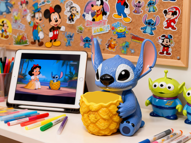 Portapenne Ananas Stitch Disney