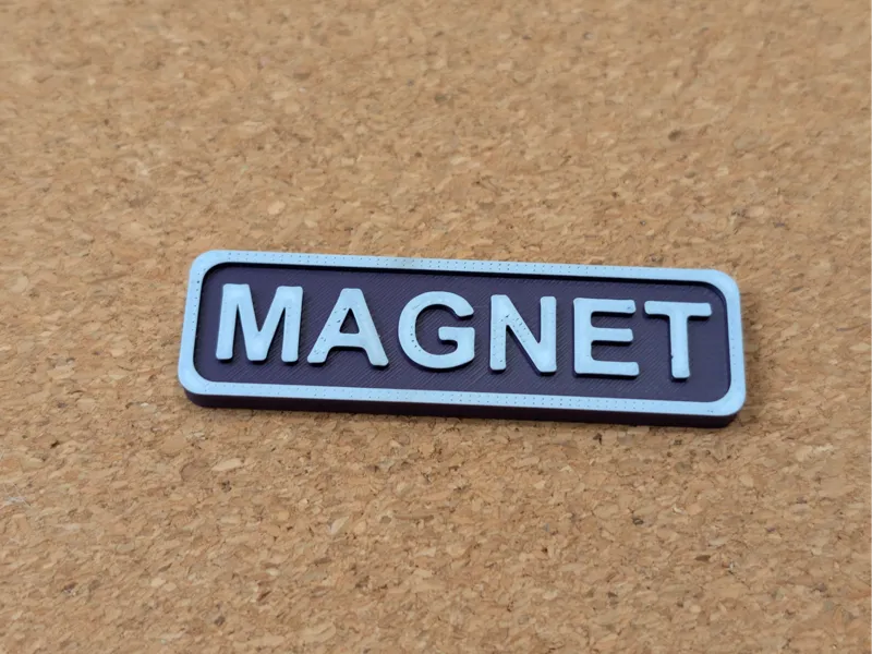 Parametric Magnet Tag / Label (Fully Customizable)