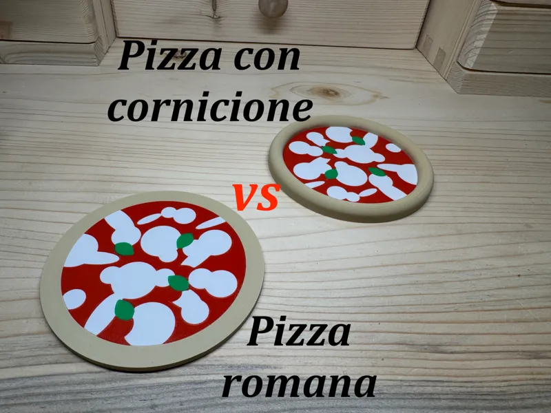 Sottobicchiere pizza margherita romana/cornicione