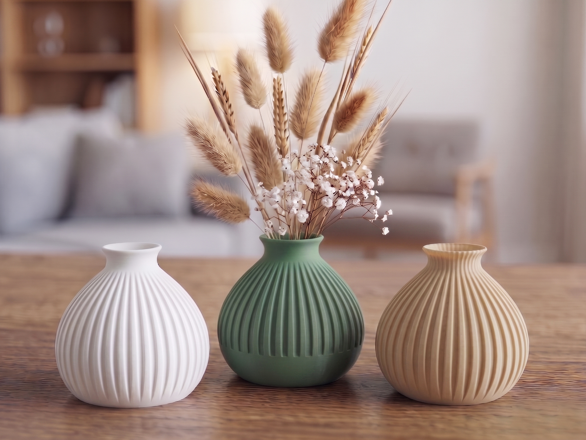 Miniatura 4 do modelo 3D Japandi Vase Trio
