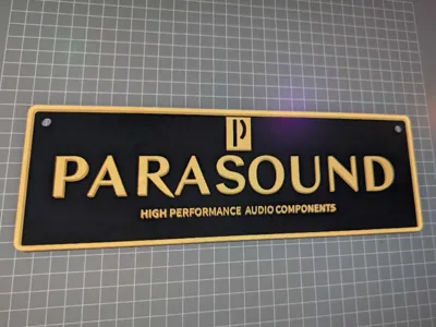 Parasound HI-FI Display Plaque