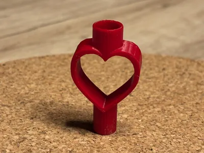 Heart wine glass stem