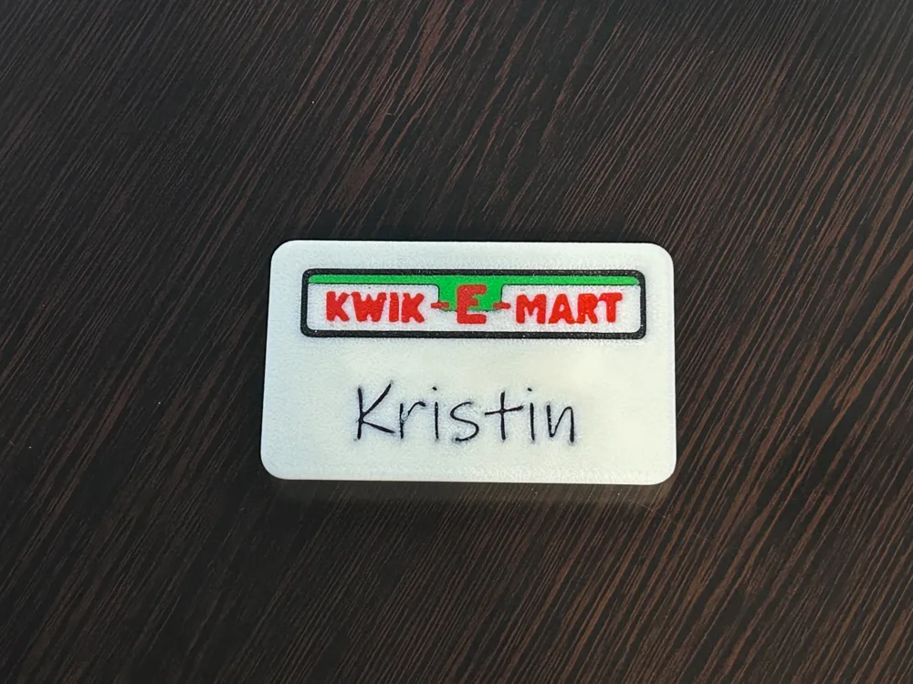 Simpsons Kwik-E-Mart Personalized Magnetic Nametag by cmcraig2 - MakerWorld