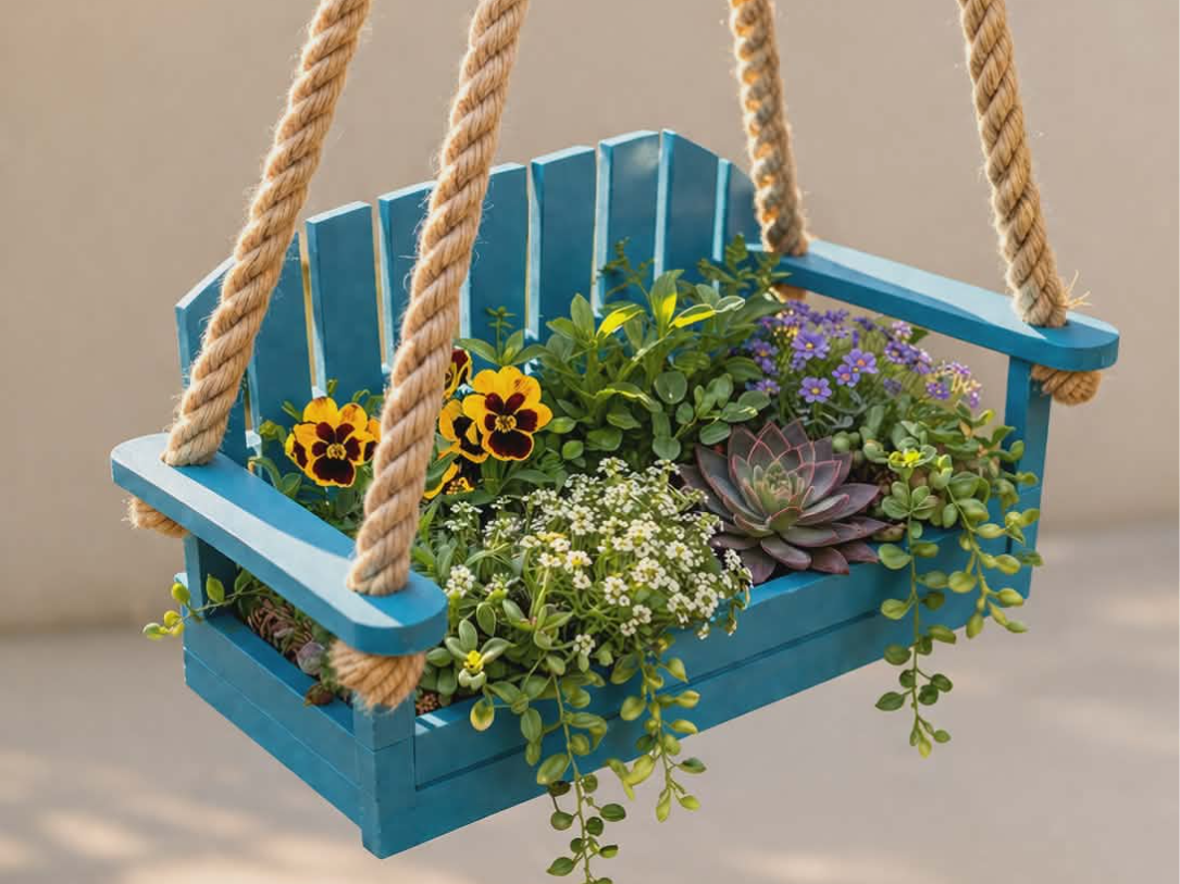 Hanging Swing Planter, Feeder, Reptile Ledge