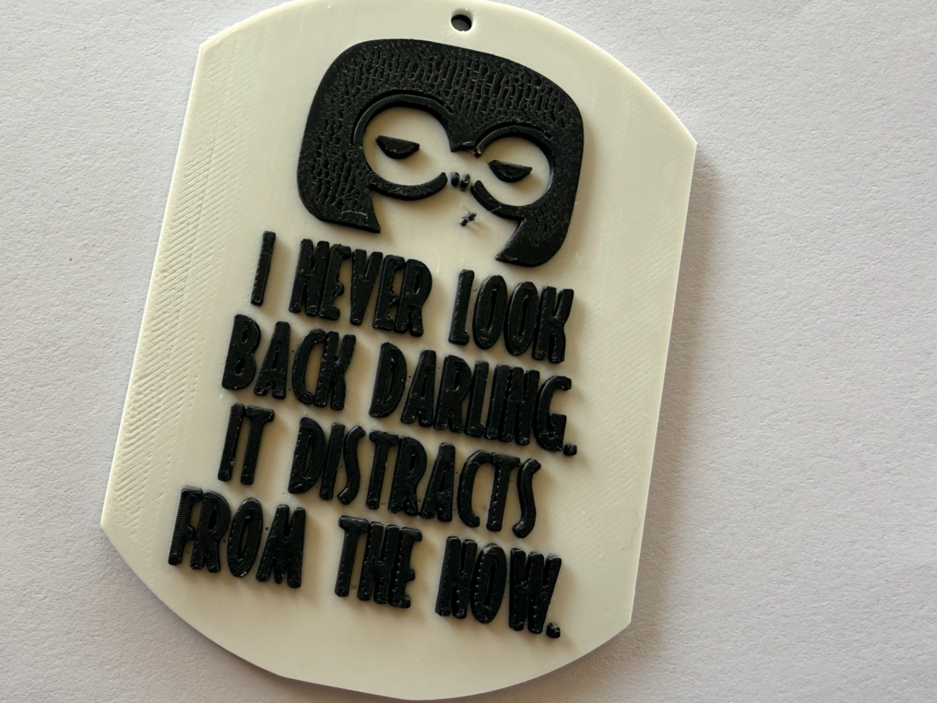 Edna Mode backpack hanger