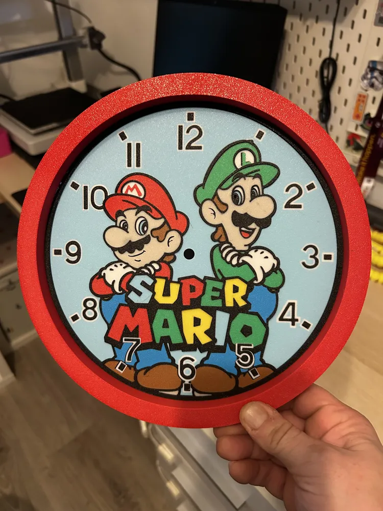 Super Mario wall clock - Free 3D Print Model - MakerWorld