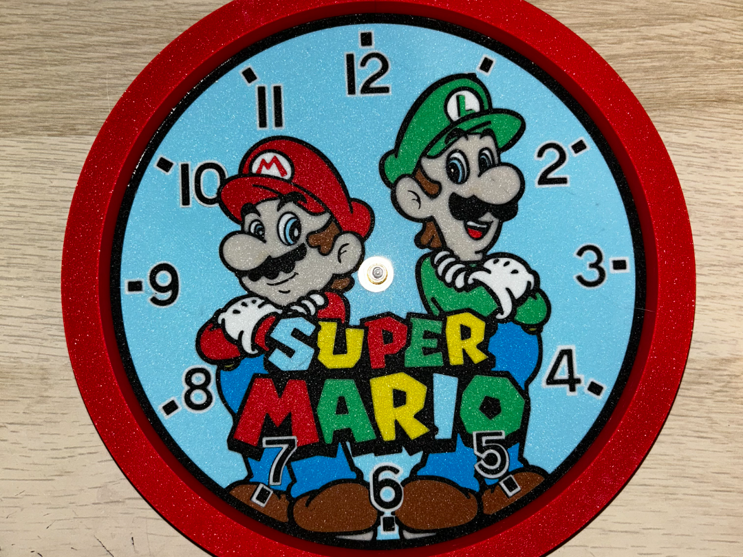 reloj de pared super mario