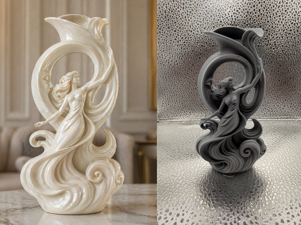 Moon Goddess Flow Vase Elegant Fantasy Decor